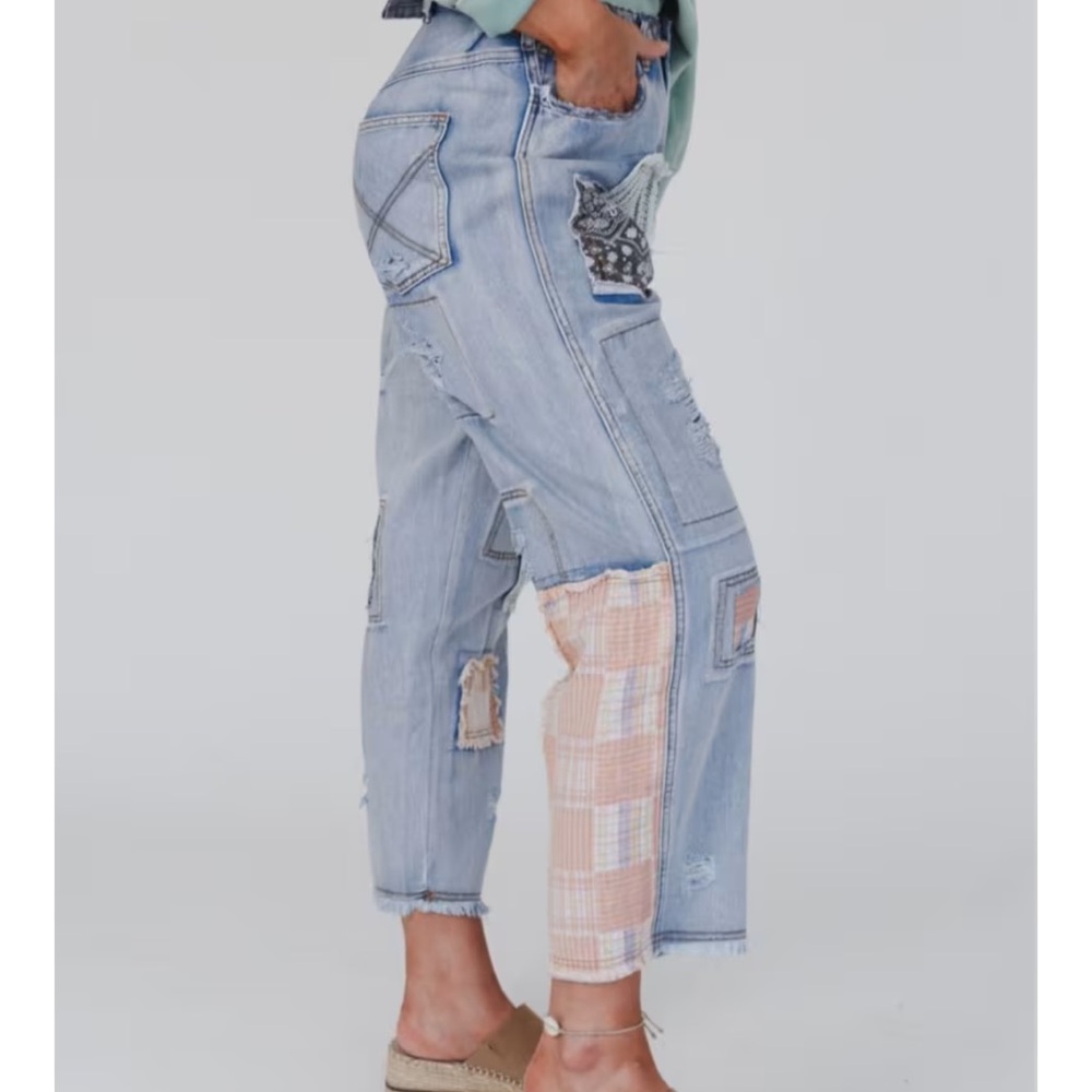 OFFSHORE PATCHWORK DETAIL PANTS - Picture 4 of 7